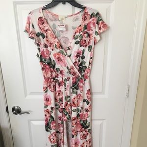 Flower print romper
